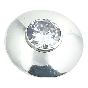 Mexico Sterling Silver CZ Slide Pendant