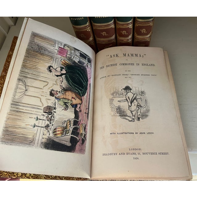Antique 19th Century Fine Leather Bindings - Books by Robert Smith Surtees - 5 Volumes For Sale - Image 11 of 11