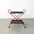 Italian Modern Black and Red Metal Food Trolley on Wheels, 1980s For Sale - Image 11 of 14