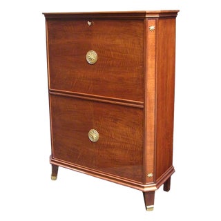 1930s De Coene Freres Art Deco Period Walnut Bar Belgium For Sale