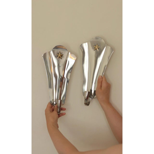 Mid-Century Swedish Pewter Sconces, Set of 2 For Sale - Image 9 of 18