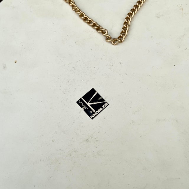 1960s Vintage Knobler Japan Space Age Mid-Century Modern Red Oval Mirror For Sale In Baltimore - Image 6 of 6