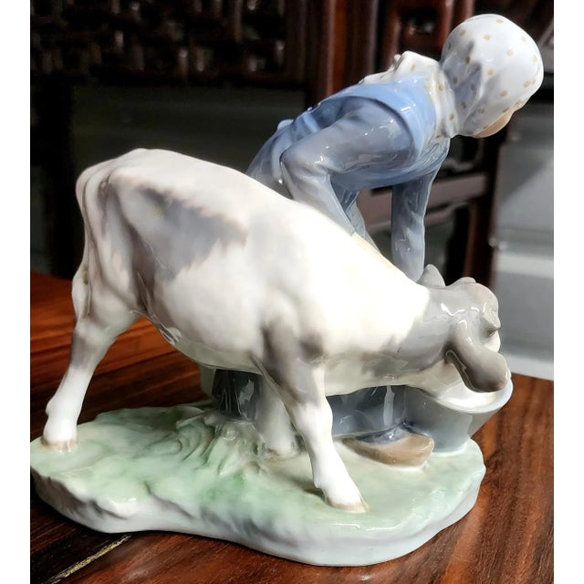 Blue Royal Copenhagen Danish Hand-Painted Fine Porcelain Figurine For Sale - Image 8 of 13