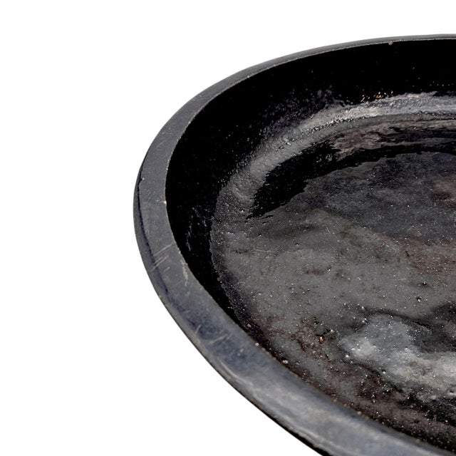 Monumental Vintage Stoneware Bonsai Basin Garden Planter Vessel 21.5" For Sale In San Francisco - Image 6 of 12