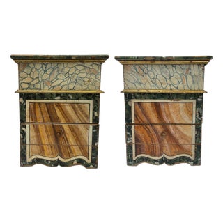 Lacquered Bedside Tables, Marche, 1890s, Set of 2 For Sale