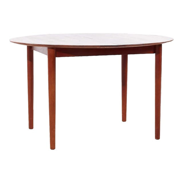 Moreddi Style Mid Century Danish Teak Expanding Dining Table With 1 Leaf For Sale