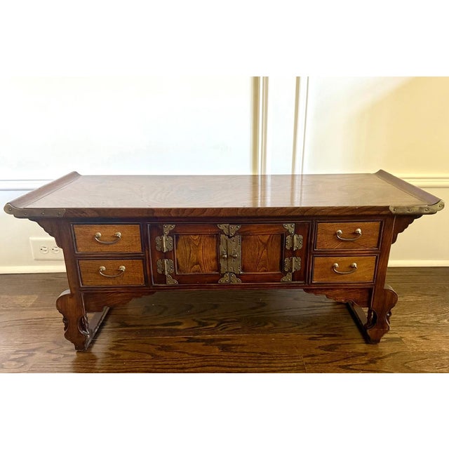 Known as Ch'aeksang or Soan, this small Korean desk was made from zelkova wood (Korean Elm) with secondary pine and...
