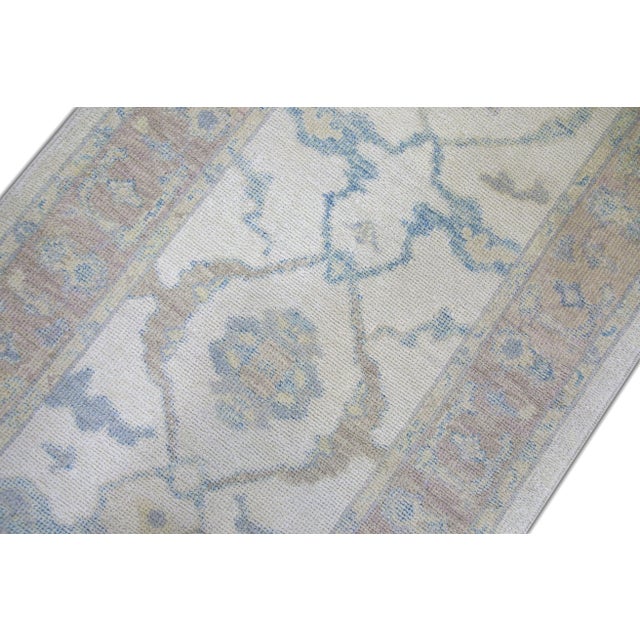 Early 21st Century Modern Turkish Oushak Rug 3'1" x 11'10" For Sale - Image 5 of 7