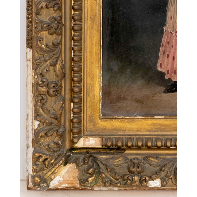 Black Adolfo Aguila Acosta Portrait of a Woman Oil on Panel For Sale - Image 8 of 9