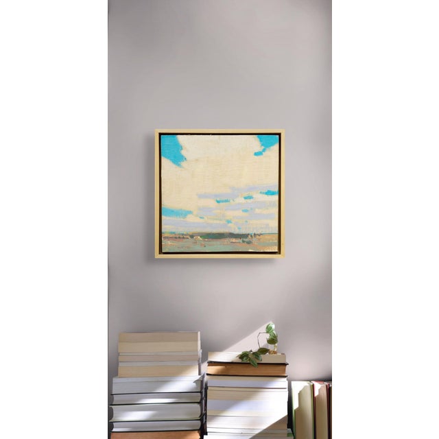 Southern Colorado Skies by Michael Magrin | Oil on linen mounted on panel Sky with clouds over landscape For Sale - Image 4 of 5