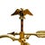 Mid 20th Century French Empire Style Three-Light Brass Bouillotte Lamp With Crimson Red Tole Shade For Sale - Image 4 of 8