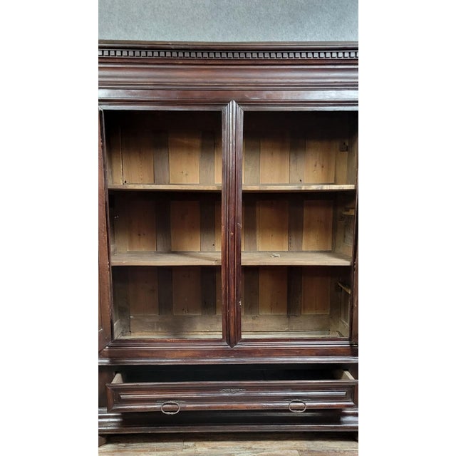 Wood Louis XIII Molded Walnut Wardrobe with Diamond Points, 17th Century For Sale - Image 7 of 10