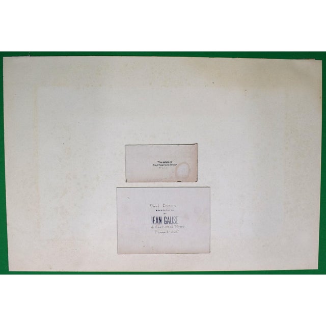 Art Sz: 14 1/8"H x 21 1/8"W Provenance: The Estate of Paul Desmond Brown