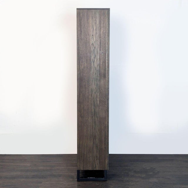 Modern Aspen Home Harper Tall Wooden Bookshelf With 5 Shelves and Metal Legs For Sale - Image 3 of 9