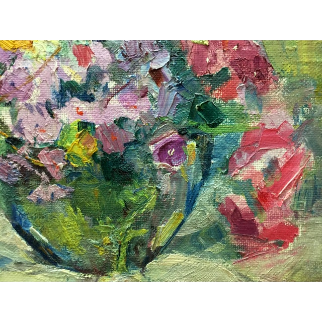 1960s Oil Painting Lilac Dovgalevskaya Vera Veniaminovna For Sale - Image 6 of 9