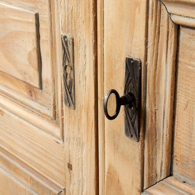 Mid-19th Century Antique French Louis Philippe Period Bleached Pine Armoire For Sale - Image 12 of 13