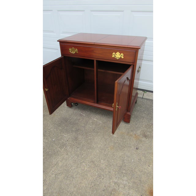 1980s Henkel Harris Server Bar Cherry Designer Chest For Sale - Image 6 of 9