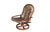 1960s Rykken & Co. Norwegian Scandinavian Swivel Reclining Lounge Chair With Ottoman For Sale - Image 4 of 17