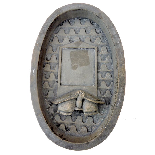 Heavy double sided ink stone from the 'Duan' region of China. Sourced from a collector in Florida. This hand carved stone...