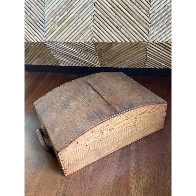 Vintage Handmade Rustic Wood Tray With Domed Cover For Sale - Image 15 of 15