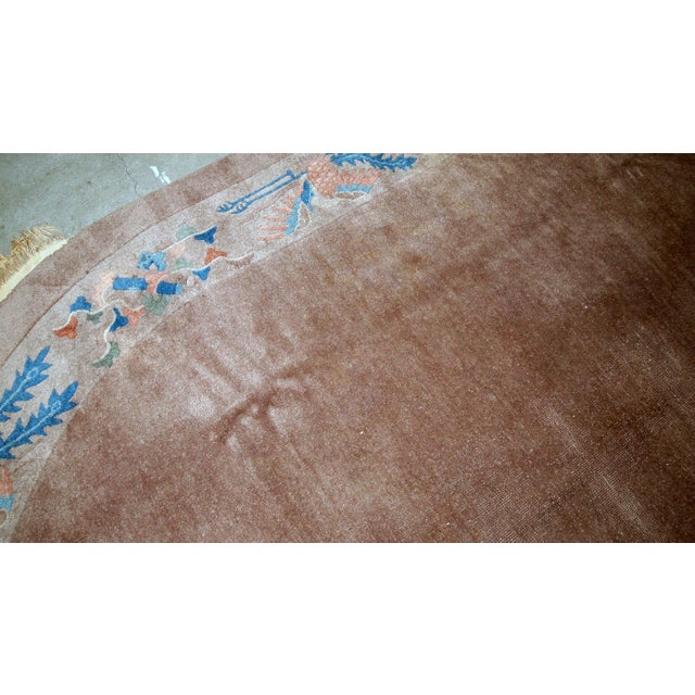1910s, Handmade Antique Chinese Art Deco Rug 5.1' X 8.3' For Sale In New York - Image 6 of 9