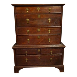Antique 19th Century Wooden Chest of Drawers For Sale