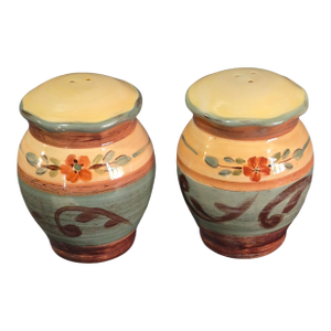 Late 20th Century Italian Tuscan Landscape by Pamela Gladding Salt & Pepper Shakers