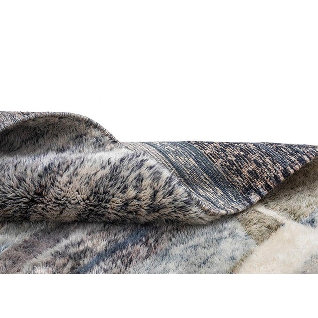 Textile Artistic Hand-Knotted Wool Rug by Azele Studio For Sale - Image 7 of 10