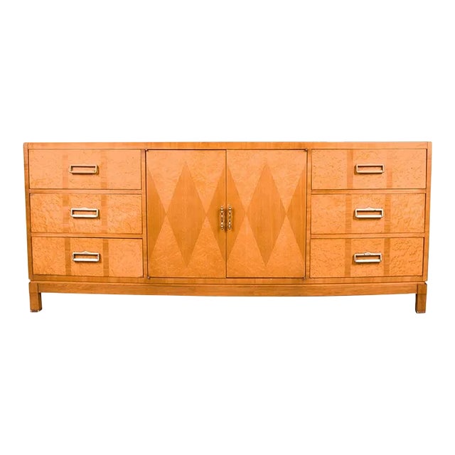 1960s Mid-Century Modern Diamond Front Dresser For Sale