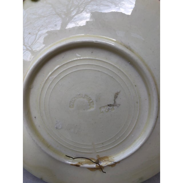 Small German Majolica Apples Plate Circa 1900 For Sale - Image 4 of 5