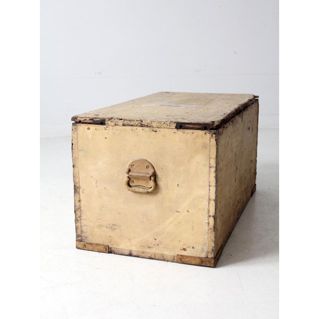 Antique Flat Top Trunk For Sale - Image 11 of 12