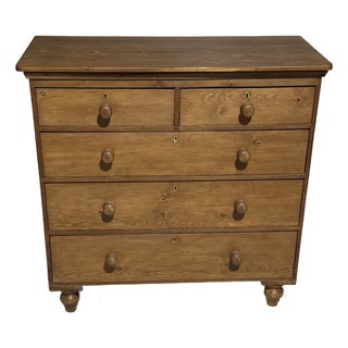 Antique Pine Two Over Three Drawers - Chest of Drawers From England For Sale