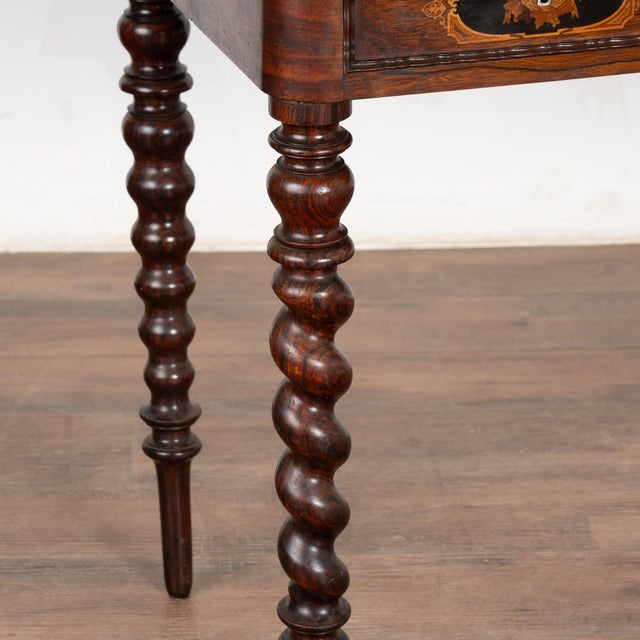 19th Century Inlaid Mahogany Ladies Writing Desk, Denmark For Sale - Image 10 of 11