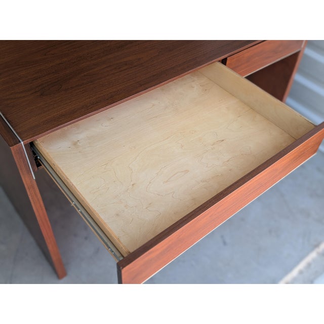 Mid Century Modern Walnut Writing Desk by Glenn of California, C1960s For Sale - Image 11 of 16