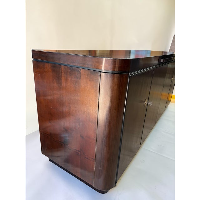 1940s Large Art Deco Credenza with Original Marble Top, 1940s For Sale - Image 5 of 17