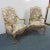 French Louis XV Faux Painted Carved High Back Arm Chairs - a Pair For Sale - Image 3 of 8