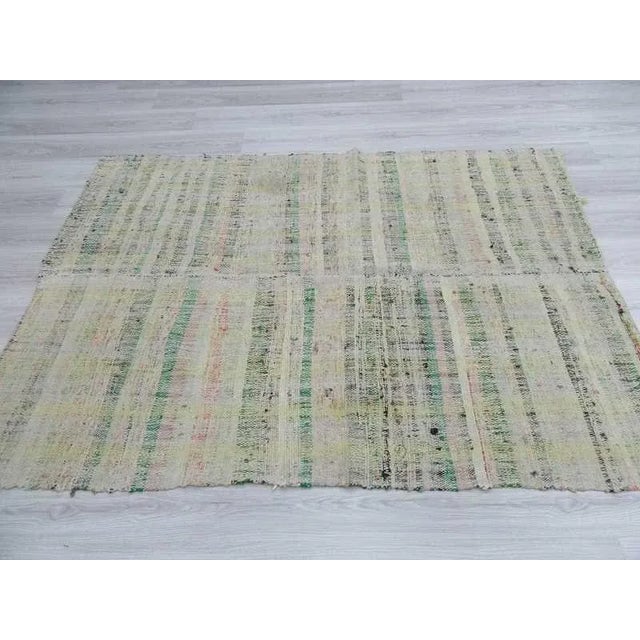 Vintage Modern Turkish Rag Rug - 4′7″ × 6′2″ For Sale - Image 4 of 6