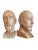 A great pair of distinguished hand-carved gentlemen busts or statues! Each unique in its depiction. The artisan's skill is...