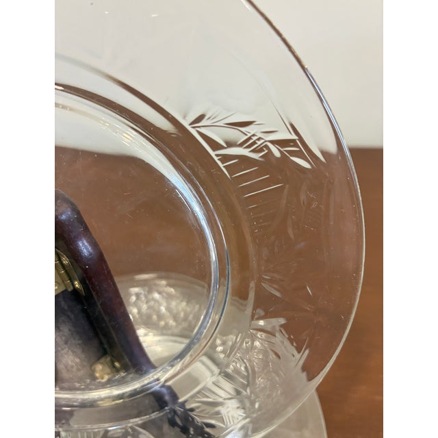 Mid-Century Modern Vintage Pressed Glass Salad or Dessert Plates - Set of 7 For Sale - Image 3 of 11