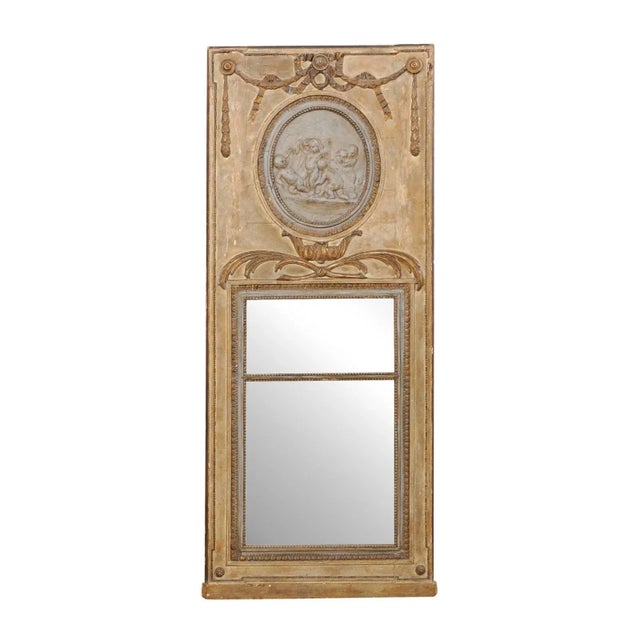 18th Century French Petit Enfant Trumeau Mirror For Sale - Image 9 of 9