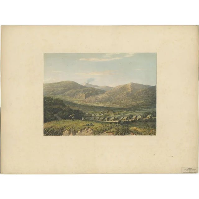 After Abram Salm, View of the Tengger Mountains, East Java Landscape, 1872, Lithograph For Sale - Image 4 of 10