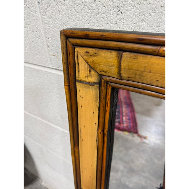 1980s Boho Coastal Vintage Bamboo Mirrors - A Pair For Sale - Image 5 of 9