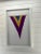 Modern Framed Blue/Yellow/Purple Pennant For Sale - Image 3 of 4