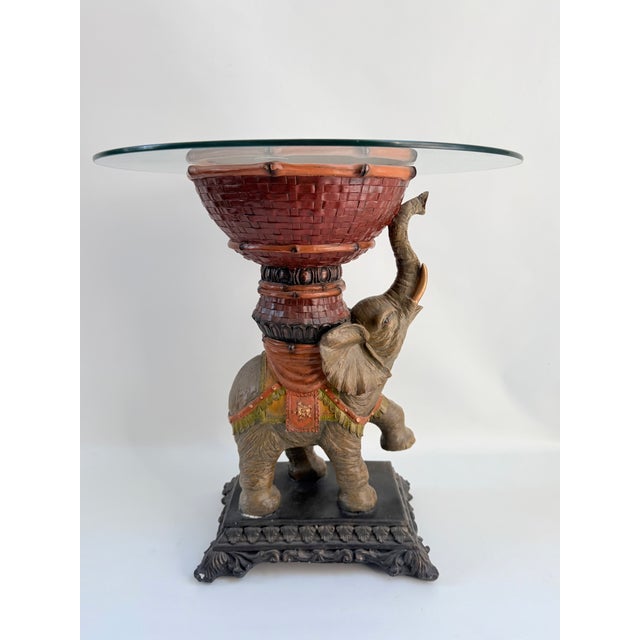 1980s Whimsical Elephant Drinks or Accent Table For Sale - Image 5 of 6