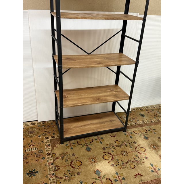 Metal Urban Industrial Angle Iron Bookcase For Sale - Image 7 of 12
