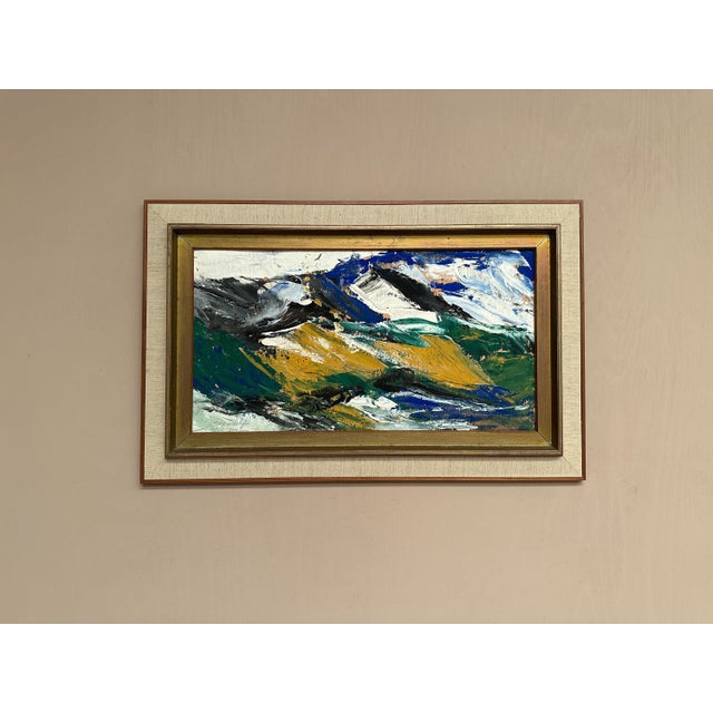 Mid 20th Century Svendolf Carlsson, Mountains, 1950s, Oil on Board, Framed For Sale - Image 5 of 15