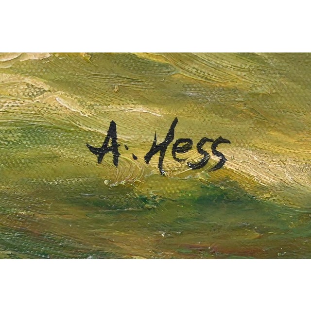 Albert Hess, Sailboats on a Rough Sea, 1950s, Canvas For Sale - Image 14 of 18