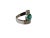 1950s Elegant Colombian Emerald and Diamond Ring Size 9 For Sale - Image 5 of 6