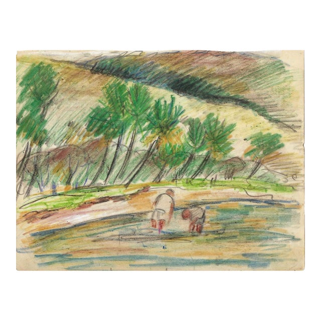 1940s Grace Spongberg Hawaiian Drawing For Sale