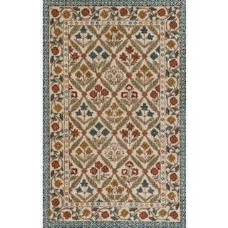 Momeni Cotswold Floral Blue Hand Tufted Area Rug 2' X 3' For Sale